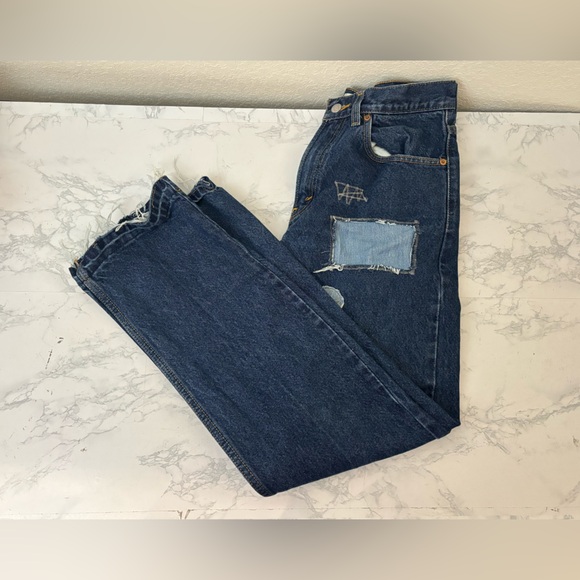 Levi's Other - Vintage Mens LEVIS 505 Straight Leg Jeans 31x30 Red Tab Regular Fit Patches